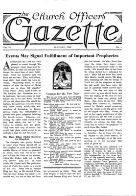 The Church Officers' Gazette | January 1, 1938
