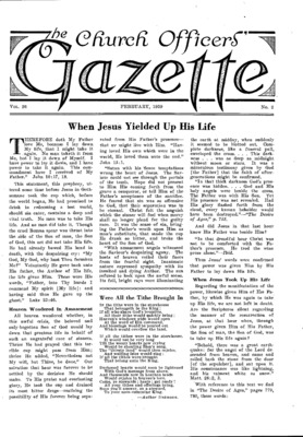 The Church Officers' Gazette | February 1, 1939