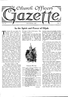 The Church Officers' Gazette | November 1, 1939