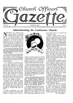 The Church Officers' Gazette | January 1, 1940