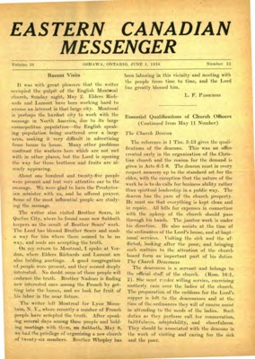 Eastern Canadian Messenger | June 1, 1926