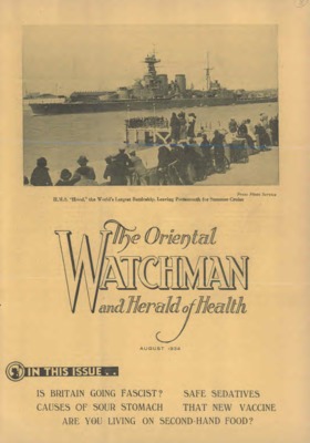 The Oriental Watchman and Herald of Health | August 1, 1934