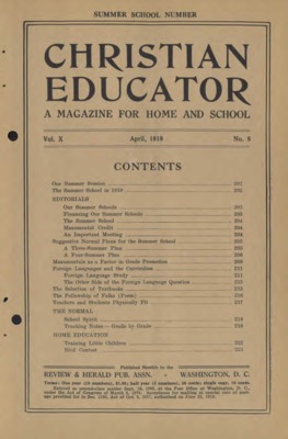 Christian Educator | April 1, 1919
