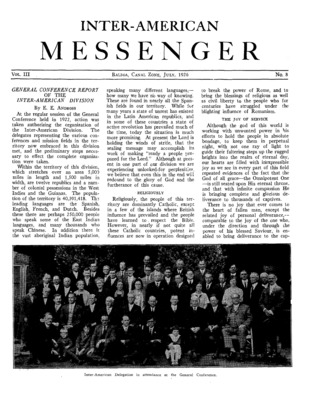 The Inter-American Messenger | July 1, 1926