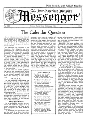 The Inter-American Division Messenger | September 1, 1931