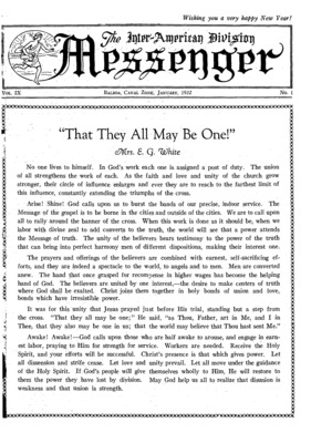 The Inter-American Division Messenger | January 1, 1932