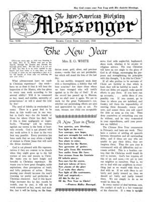 The Inter-American Division Messenger | January 1, 1936