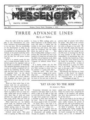 The Inter-American Division Messenger | November 1, 1939
