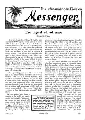 The Inter-American Division Messenger | April 1, 1954