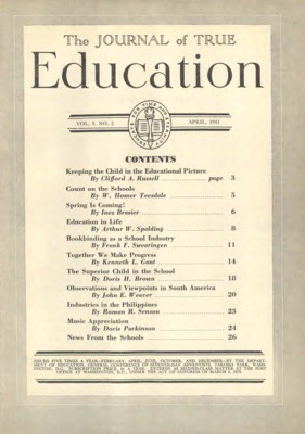 The Journal of True Education | April 1, 1941