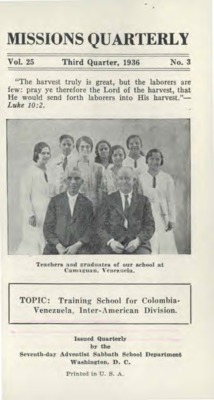 Missions Quarterly | July 1, 1936