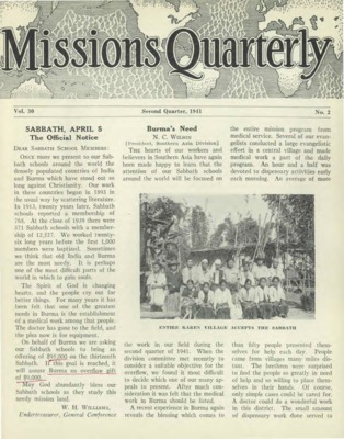 Missions Quarterly | April 1, 1941