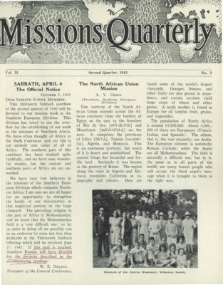 Missions Quarterly | April 1, 1942
