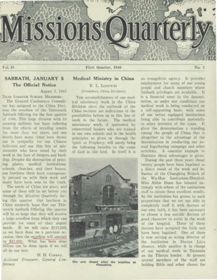 Missions Quarterly | January 1, 1946