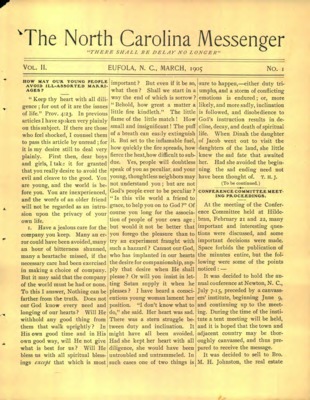 The North Carolina Messenger | March 1, 1905