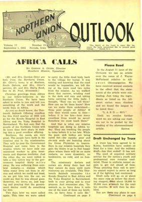 Northern Union Outlook | September 1, 1953