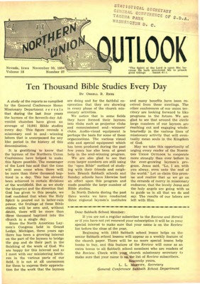 Northern Union Outlook | November 30, 1954