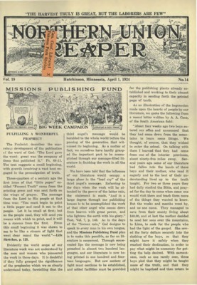 Northern Union Reaper | April 1, 1924