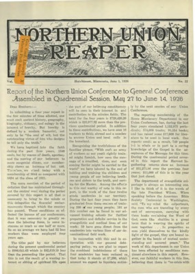 Northern Union Reaper | June 1, 1926