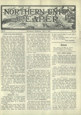 Northern Union Reaper | October 1, 1929
