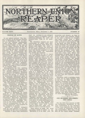 Northern Union Reaper | December 1, 1931
