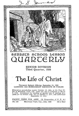 Sabbath School Quarterly | July 1, 1926