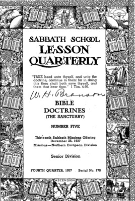 Sabbath School Quarterly | October 1, 1937