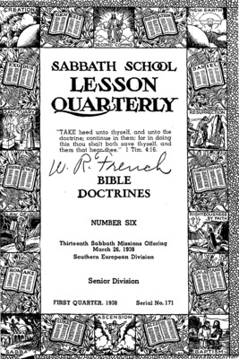 Sabbath School Quarterly | January 1, 1938
