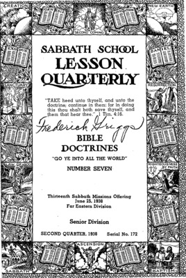 Sabbath School Quarterly | April 1, 1938