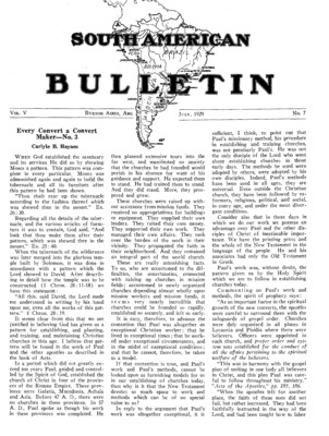 South American Bulletin | July 1, 1929