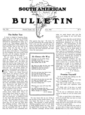 South American Bulletin | July 1, 1931