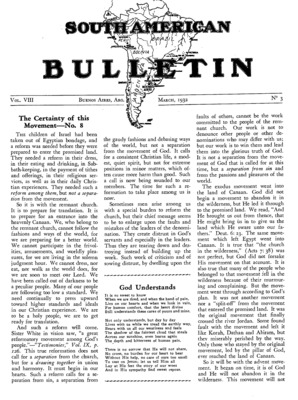 South American Bulletin | March 1, 1932