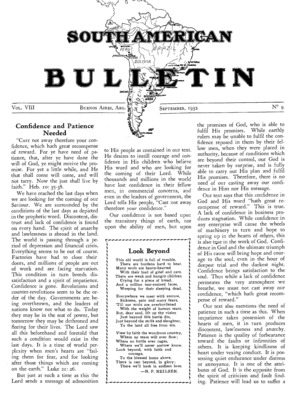 South American Bulletin | September 1, 1932