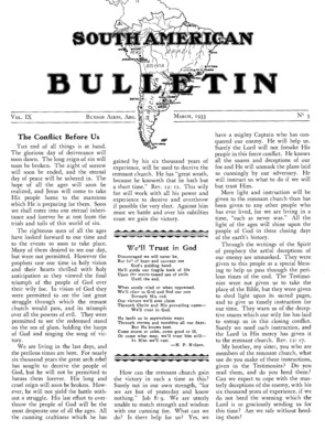 South American Bulletin | March 1, 1933