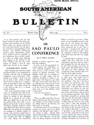 South American Bulletin | April 1, 1939