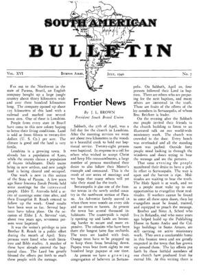 South American Bulletin | July 1, 1940