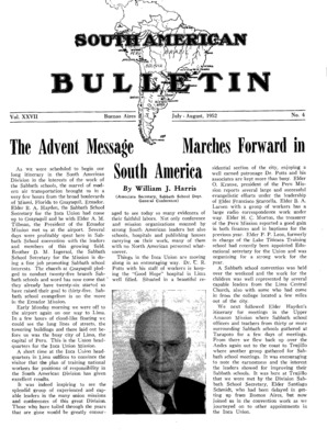 South American Bulletin | July 1, 1952