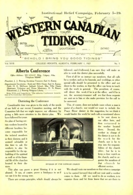 Western Canadian Tidings | February 1, 1927