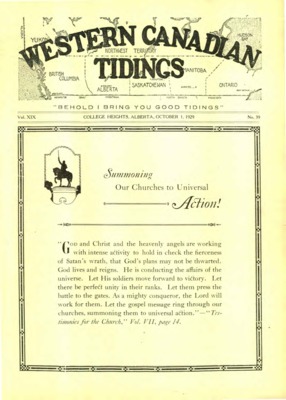 Western Canadian Tidings | October 1, 1929