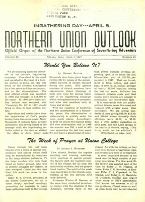 Northern Union Outlook | April 1, 1947