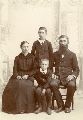 Elder H. R. Johnson, brother of Franklin C. Johnson, and family. The youngest son is a Spanish minister