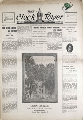 The Clock Tower | August 1, 1929
