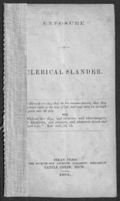 Exposure of Clerical Slander