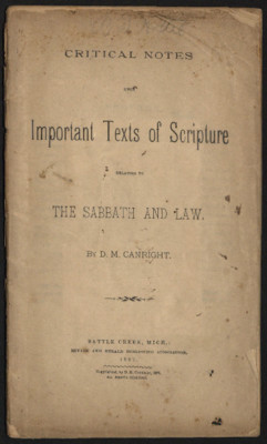 Critical Notes upon Important Texts of Scripture
