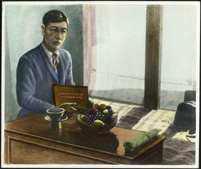 Feng Yung-seng in his room in Lhasa