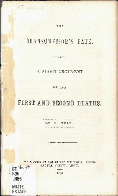 The Transgressor's Fate, Or A Short Argument On The First And Second Deaths