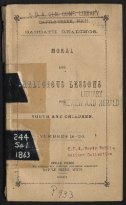 Moral And Religious Lessons For Youth And Children: Numbers 16-20
