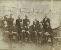 Ministers at a New York campmeeting, possibly the 1897 Syracuse