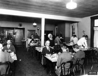 Unknown people eating in the Cafeteria at Madison Sanitarium