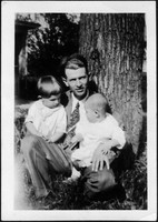 Joseph Sutherland with his two children, Eddy and Robert
